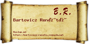 Bartovicz Renátó névjegykártya
